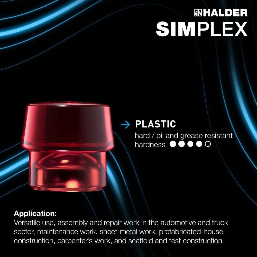 Halder 3206.060, Red Plastic Replacement Insert for Size 60 Simplex, Free Ship