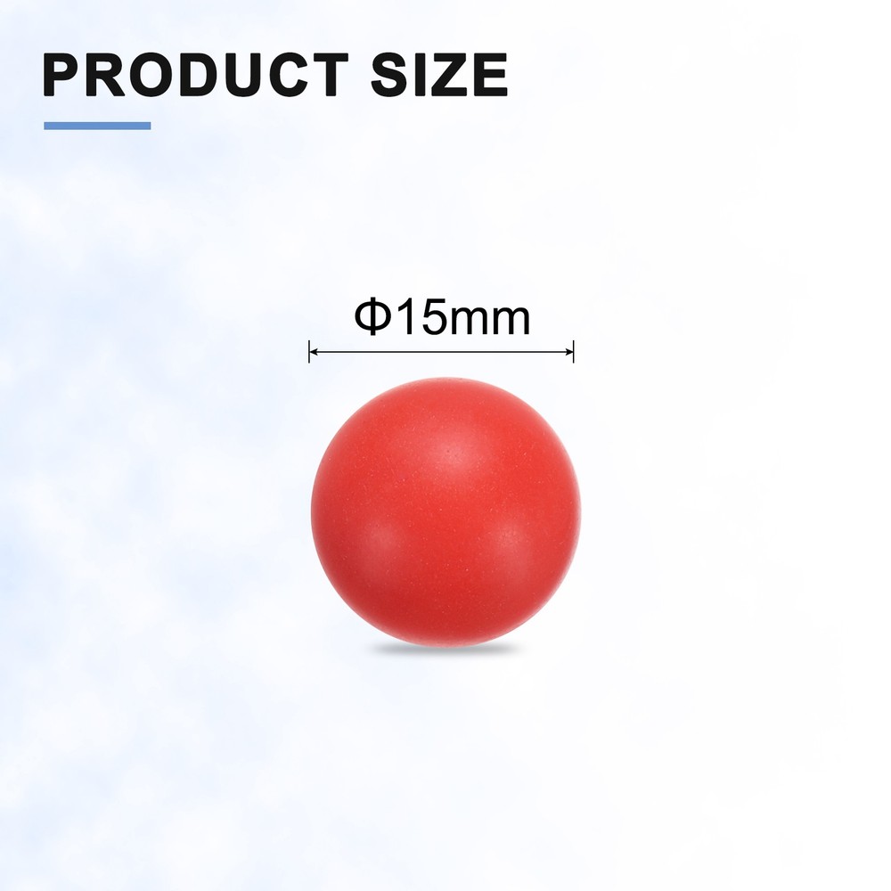 25pcs PP Plastic Bearing Balls 15mm Solid Plastic Balls G2 Precision Red