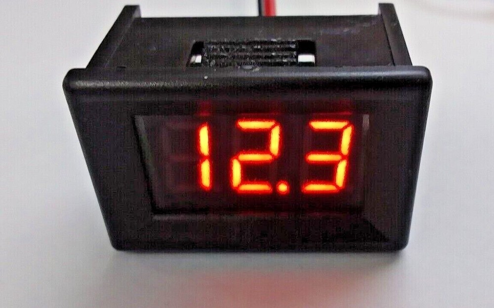 BBT 2 Wire Red LED 36 volt Snap-In 1-1/4" Volt Meter