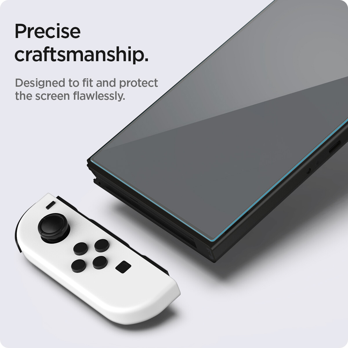 For Nintendo Switch OLED | Spigen [ EZFIT GLAStR ] Slim Screen Protector
