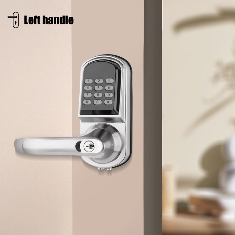 Electronic Code Digital Keyless Keypad Security Entry Door Lock Knob Left Hand