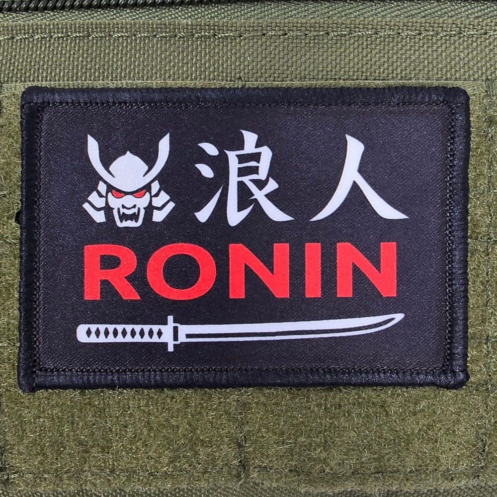 Ronin Patch Samurai Moral Tactical Meme Military Katana Flag Hook & Loop 3x2