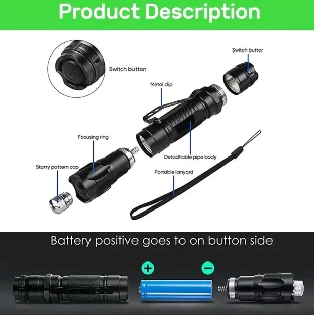 Rechargeable Green Laser Pointer, Long Range Laser Pointer Pen High Power