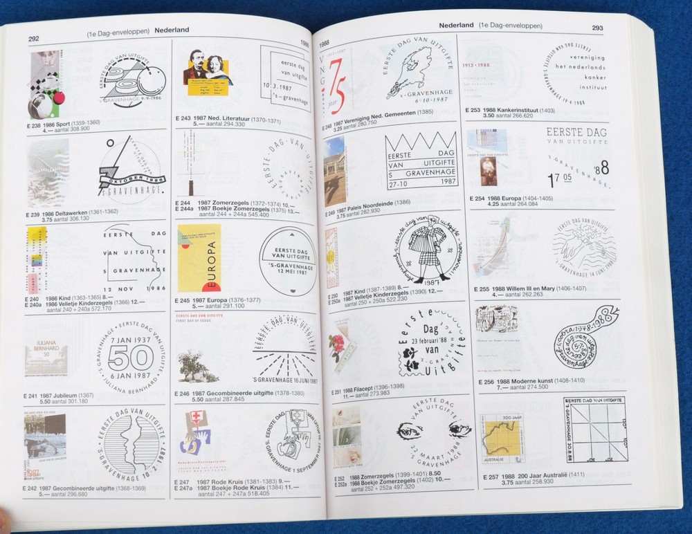 Netherlands Stamp Catalogue - 1995 edition - Colour 600 pages in Dutch Language