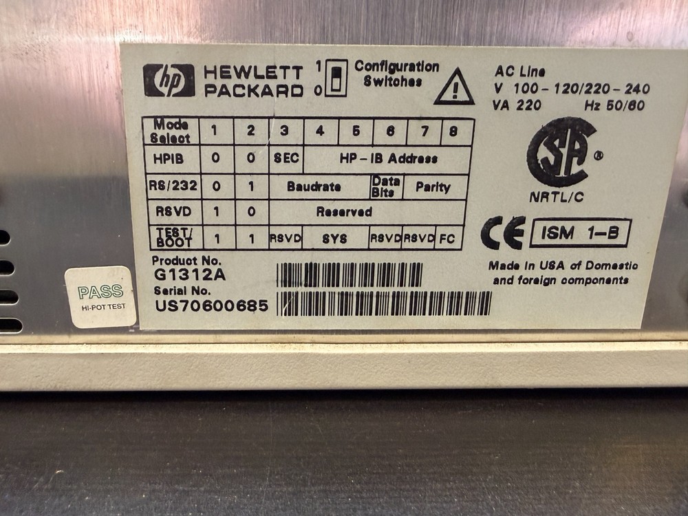 Agilent G1312A Binary Pump HPLC System