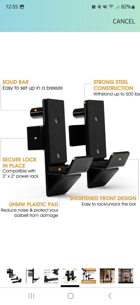 Yes4All Power Rack Accessories J-Hooks 2x2