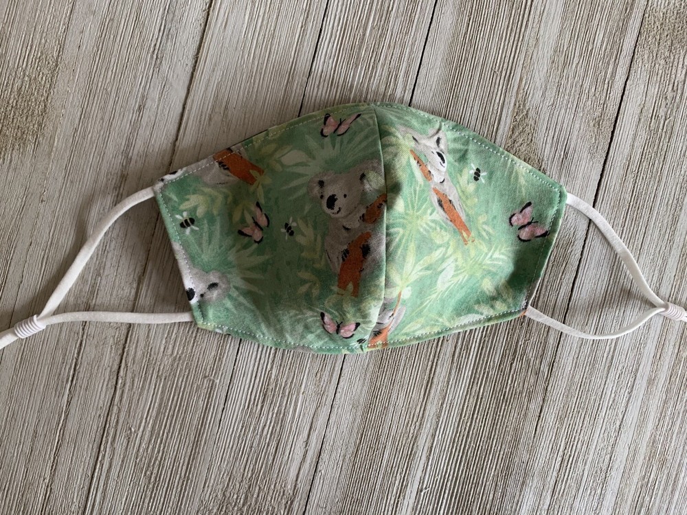 Koala Face Mask - Adjustable, Reversible, Handmade In USA