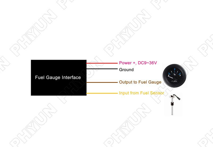 Match Specific Ohm Range Fuel Gauge Interface Module Ohm Range Converter 1x