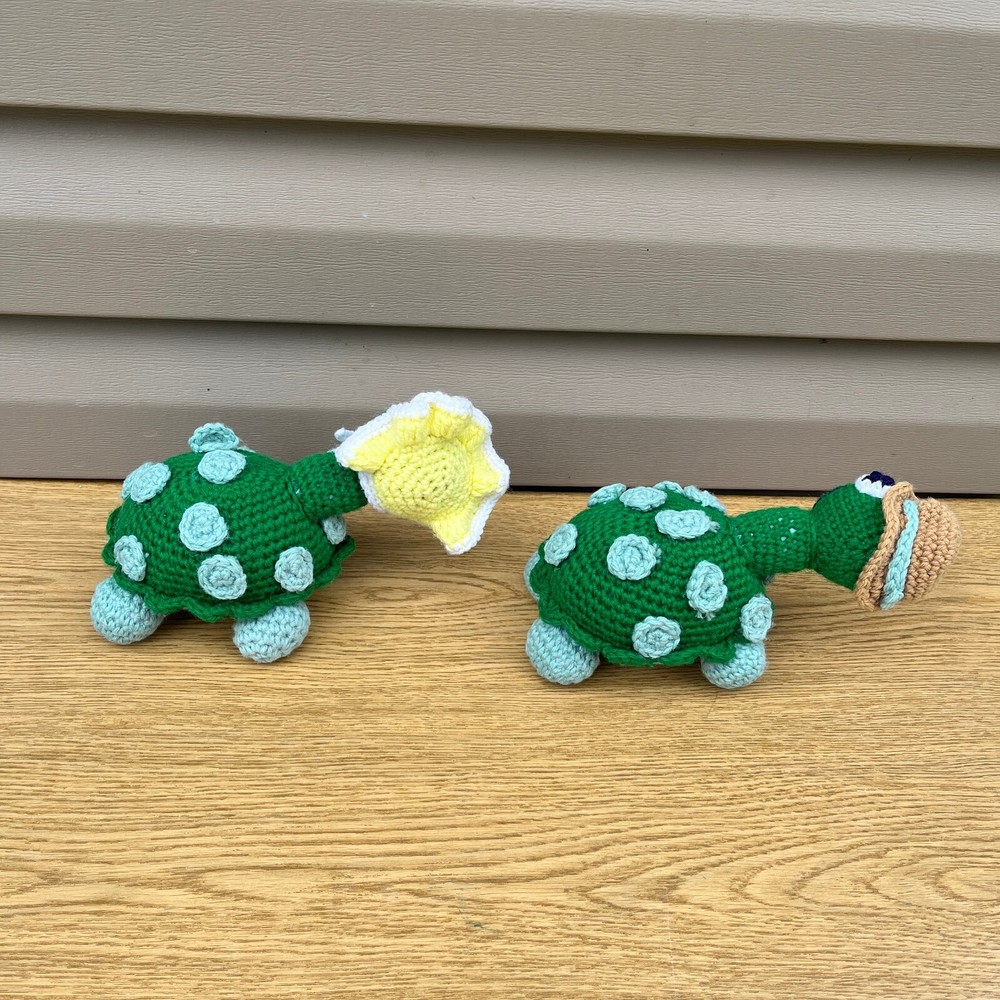 Crochet Turtle Couple Green