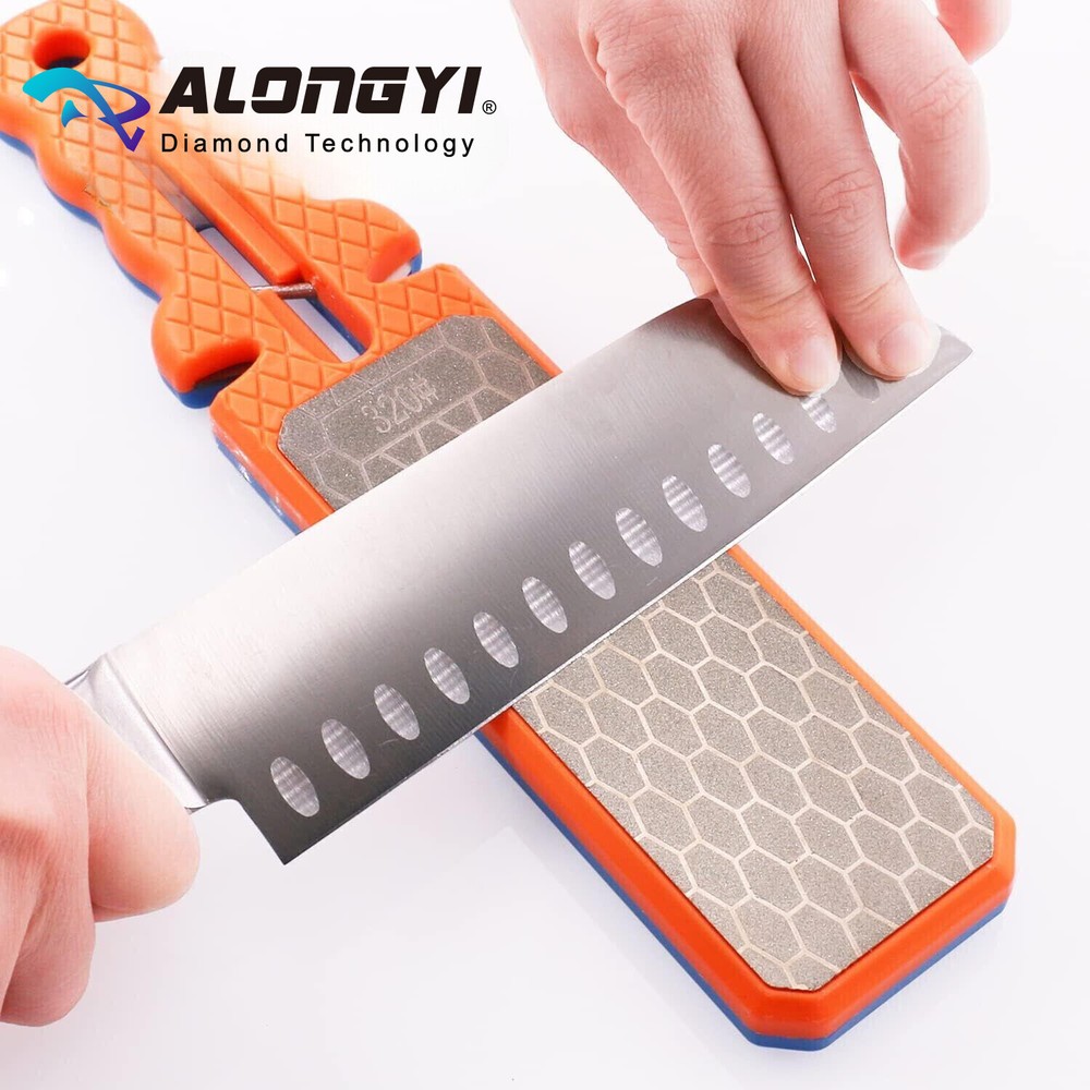 2pcs-Diamond Double Sided Handheld Knife Sharpener 5 in 1 Sharpening Stone
