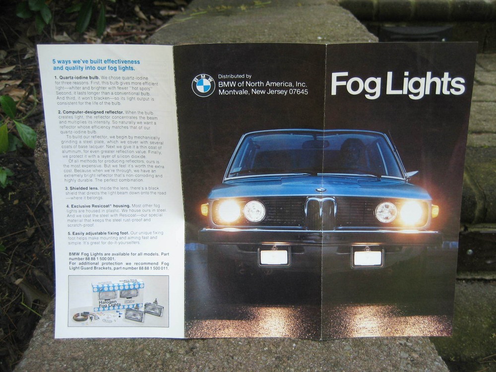 1976 BMW Fog Lights Brochure