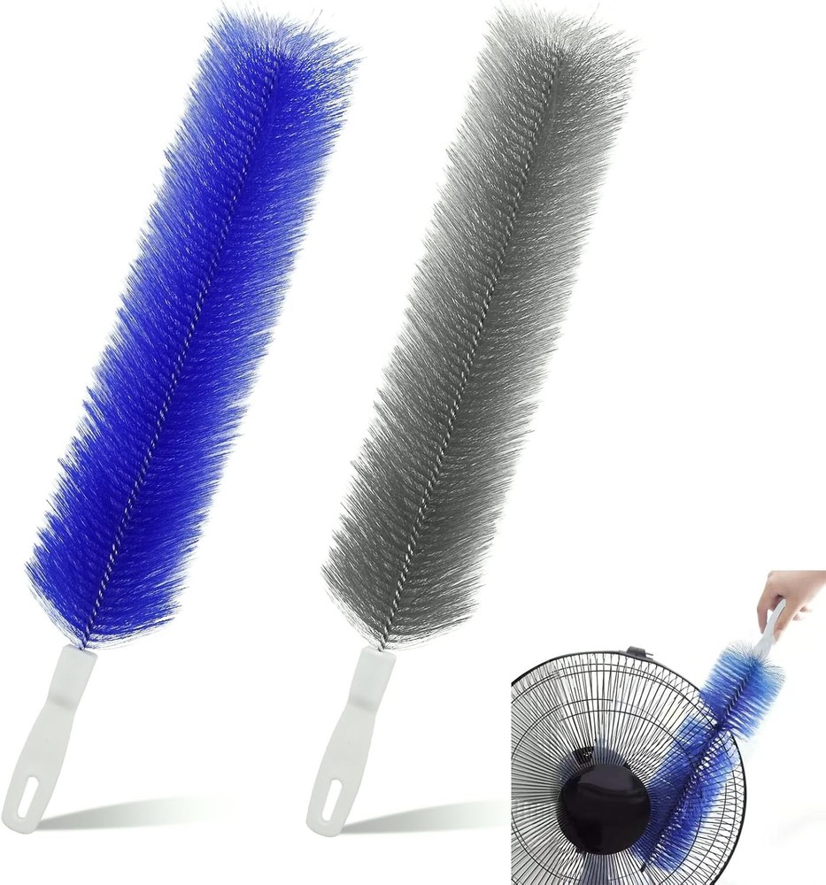 Cobweb Duster, Bendable Fan Duster, Plastic Fan Cleaner Brush, Microfiber