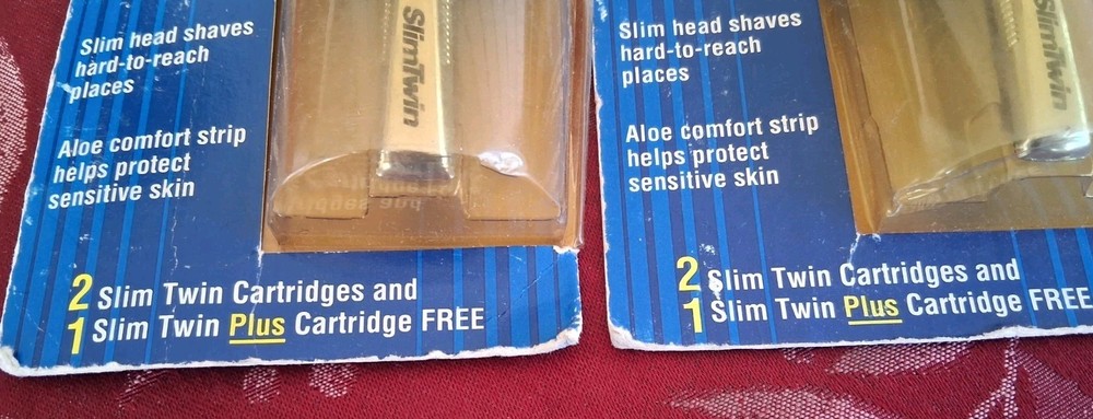2-Vintage Schick Slim Twin Plus Razor System NOS