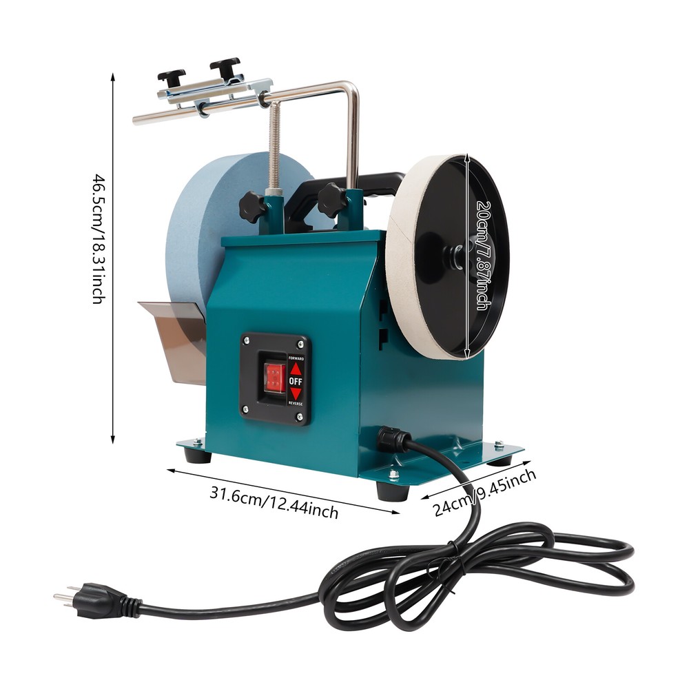 Knife Sharpening Machine 10-Inch Two-Direction Water Cooled Wet & Dry Sharpener