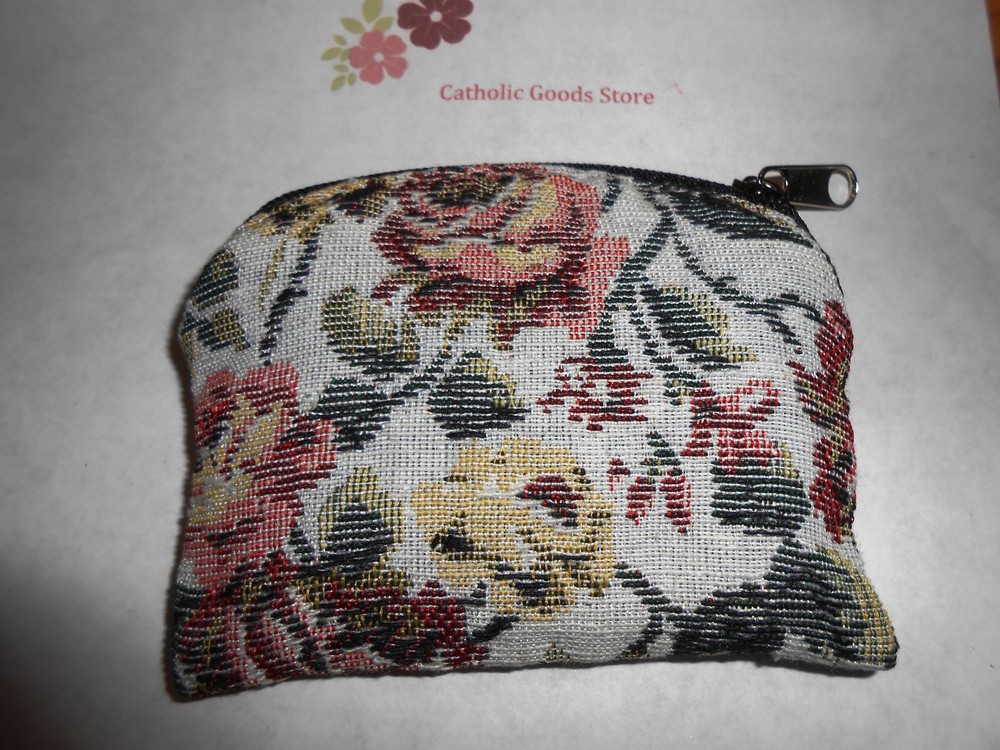 Brocade Zippered Rosary or Chaplet Case (lined)