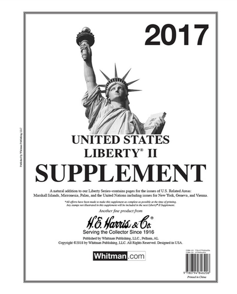 Harris Stamp Album Supplement Pages Liberty II 2 2017 New Free Shipping Deal