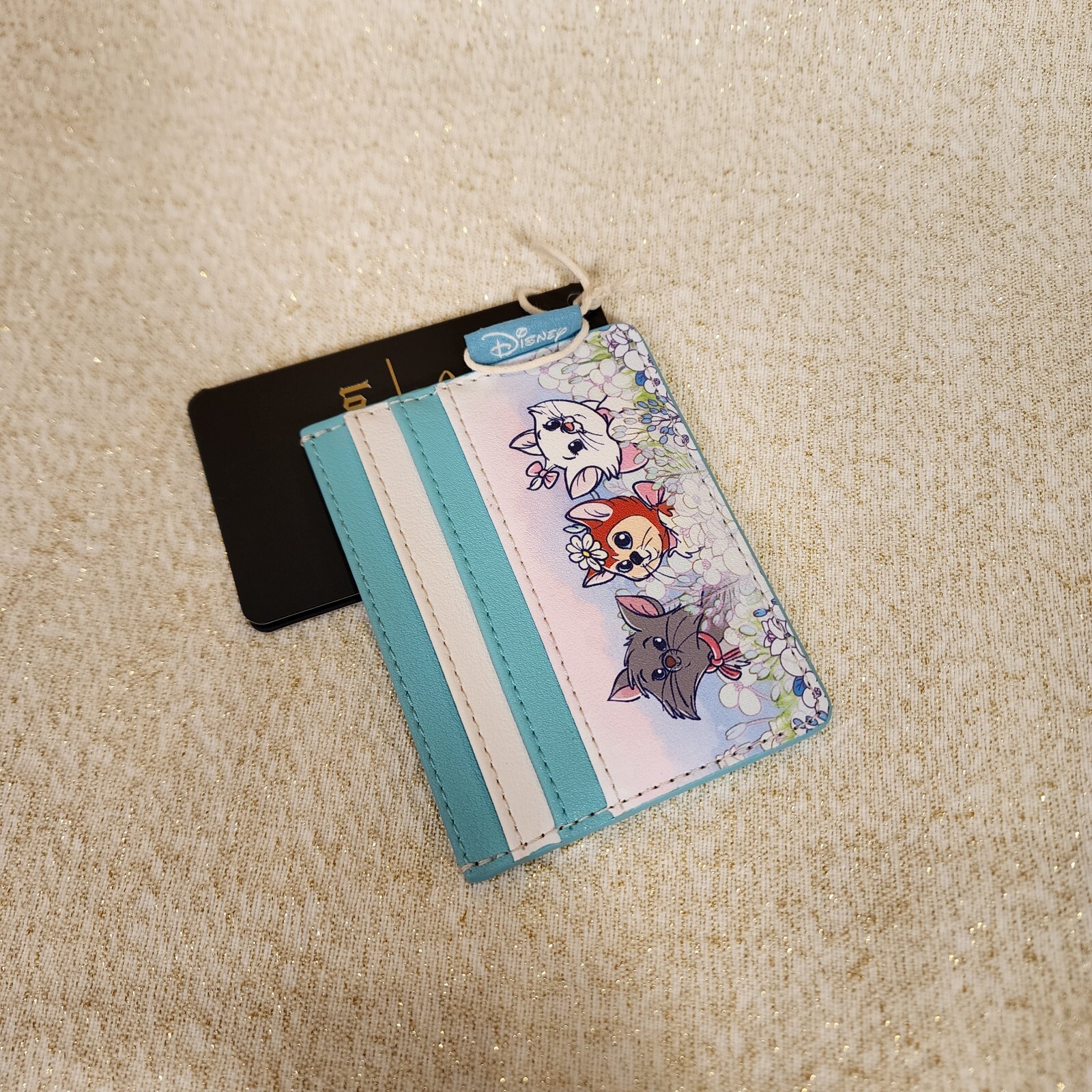 Loungefly Disney Cats Flower Field Cardholder Wallet Marie Dinah Figaro Oliver