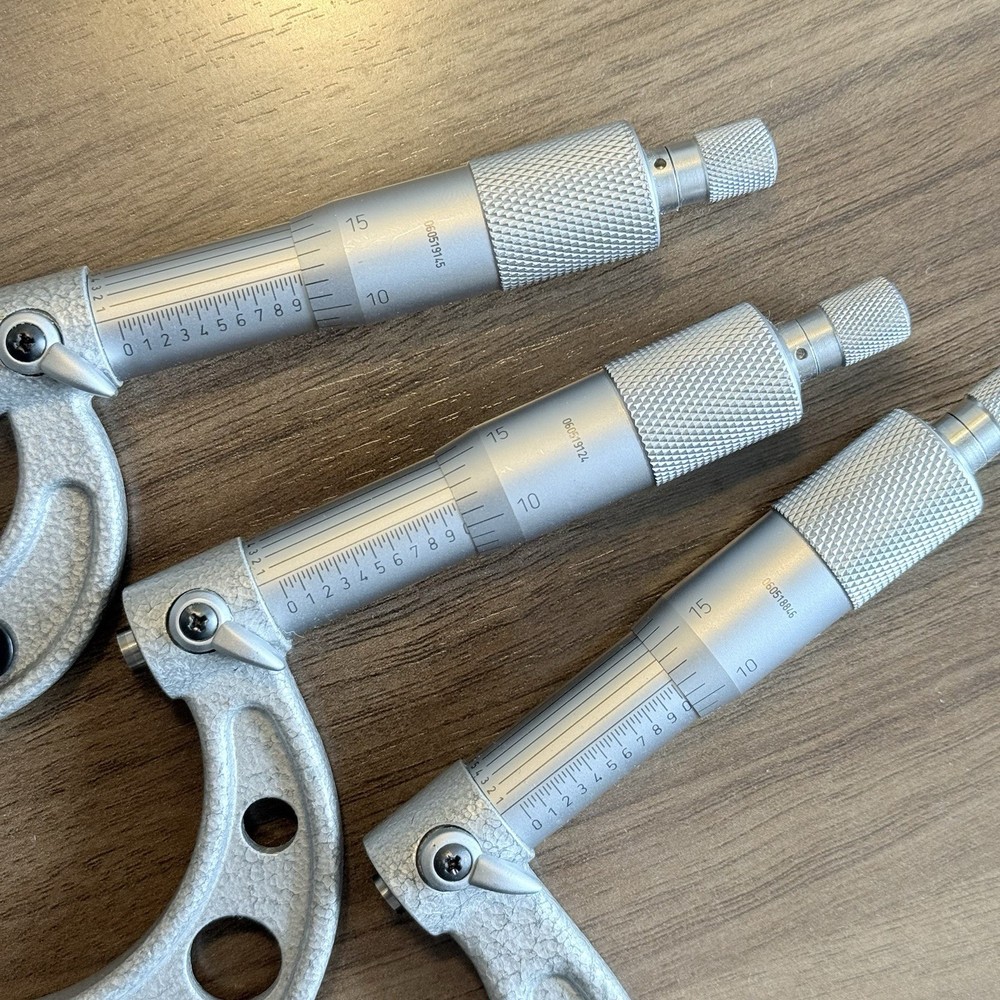0-3” Outside Micrometer Set .0001” Grads Carbide Tips