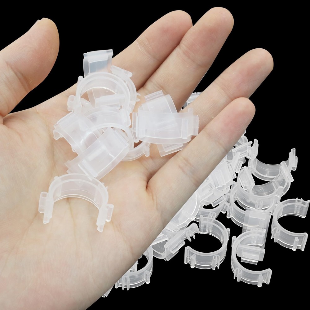 100 PCS Clear Sewing Bobbin Clips Plastic Thread Clamps Spool Organizer Tool