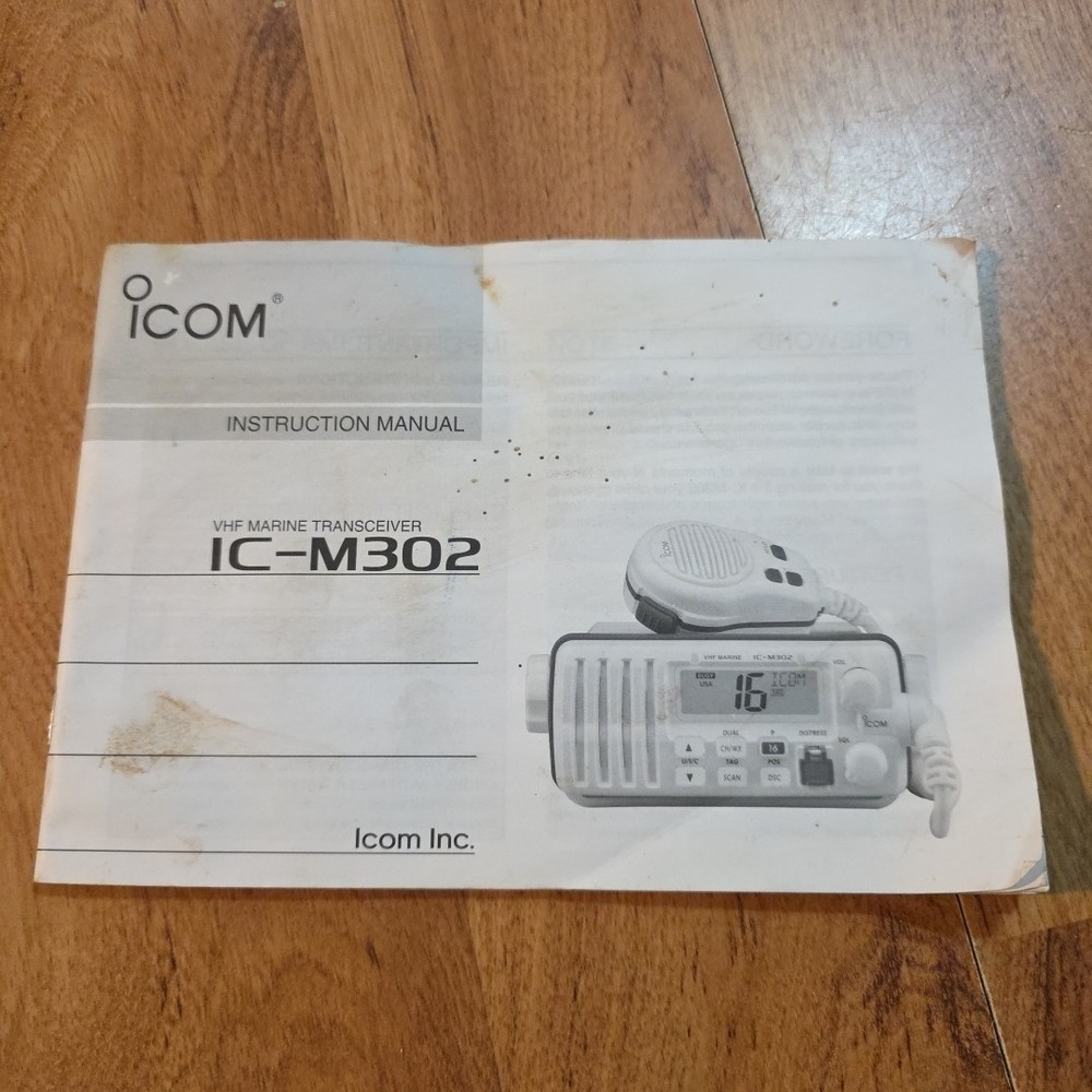 Icom IC-M302 Instruction Manual