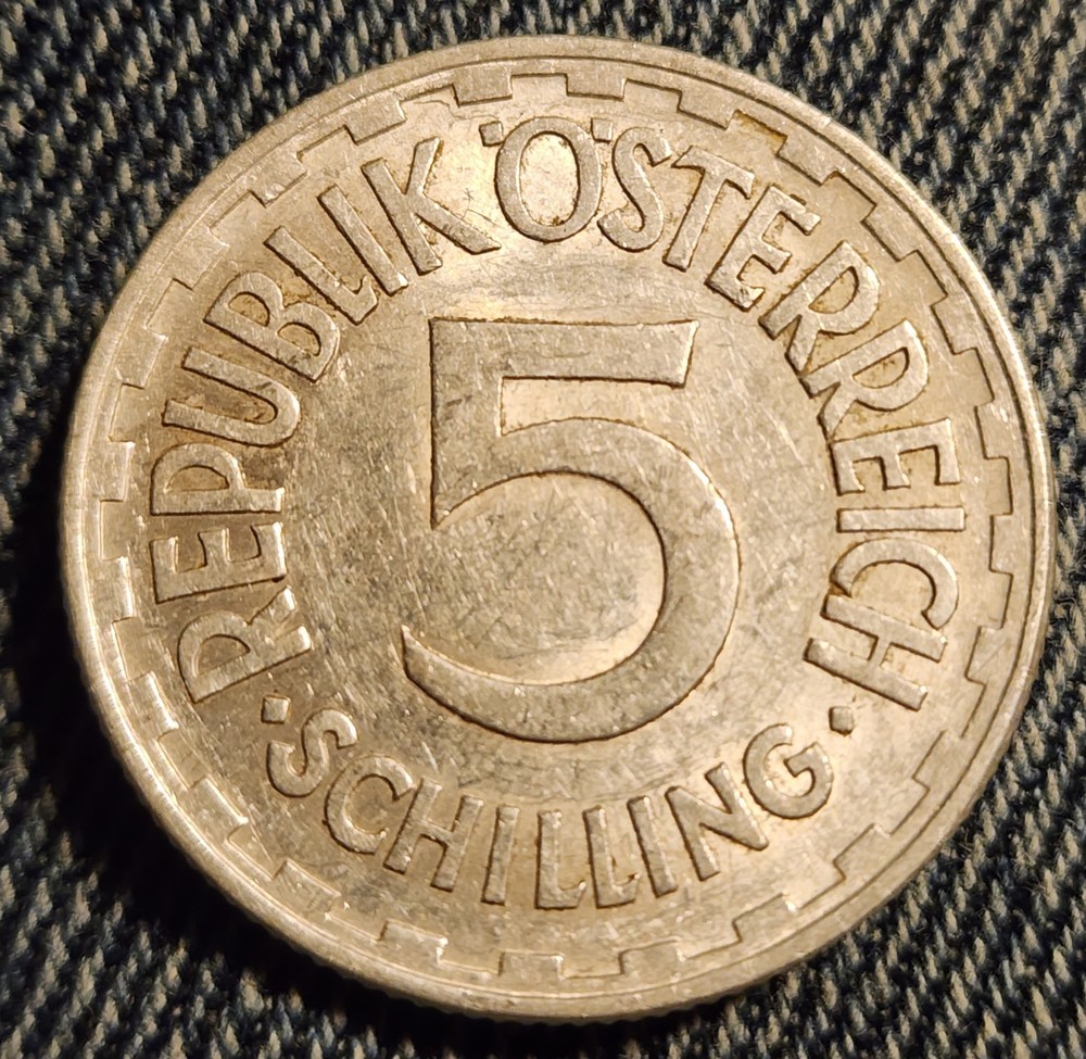 1952 Austria 5 Schilling Coin