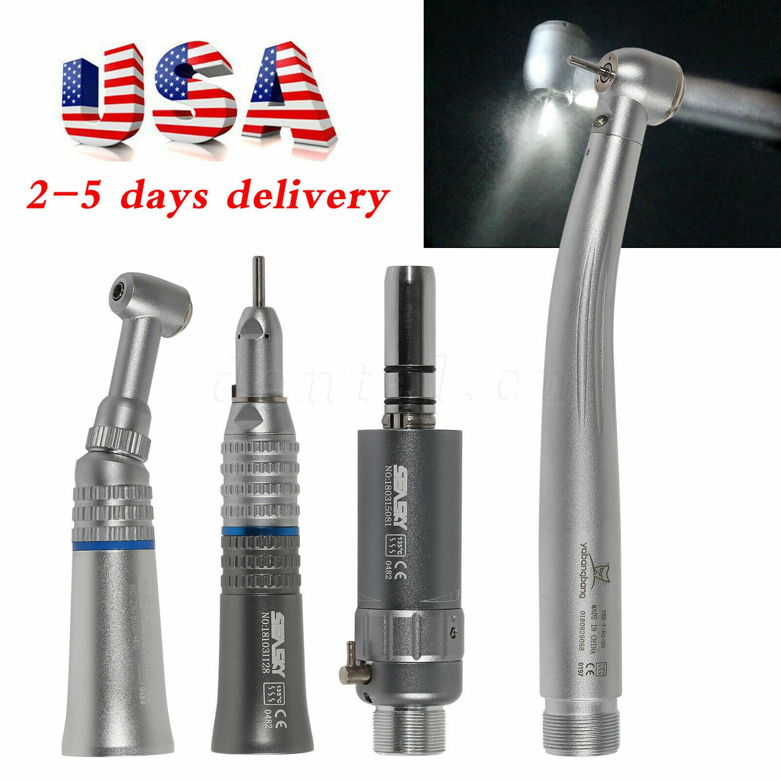 NSK Style Dental Pana Max LED High low Speed Handpiece 2/4 Hole Air Turbine kit