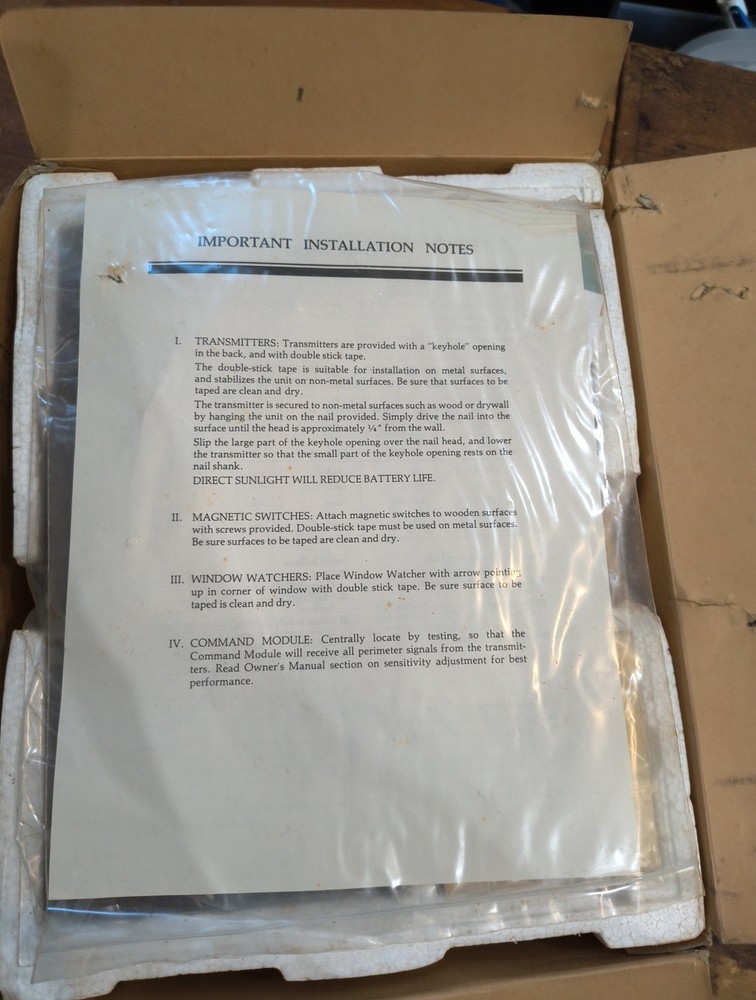 Watchman Security System Vintage