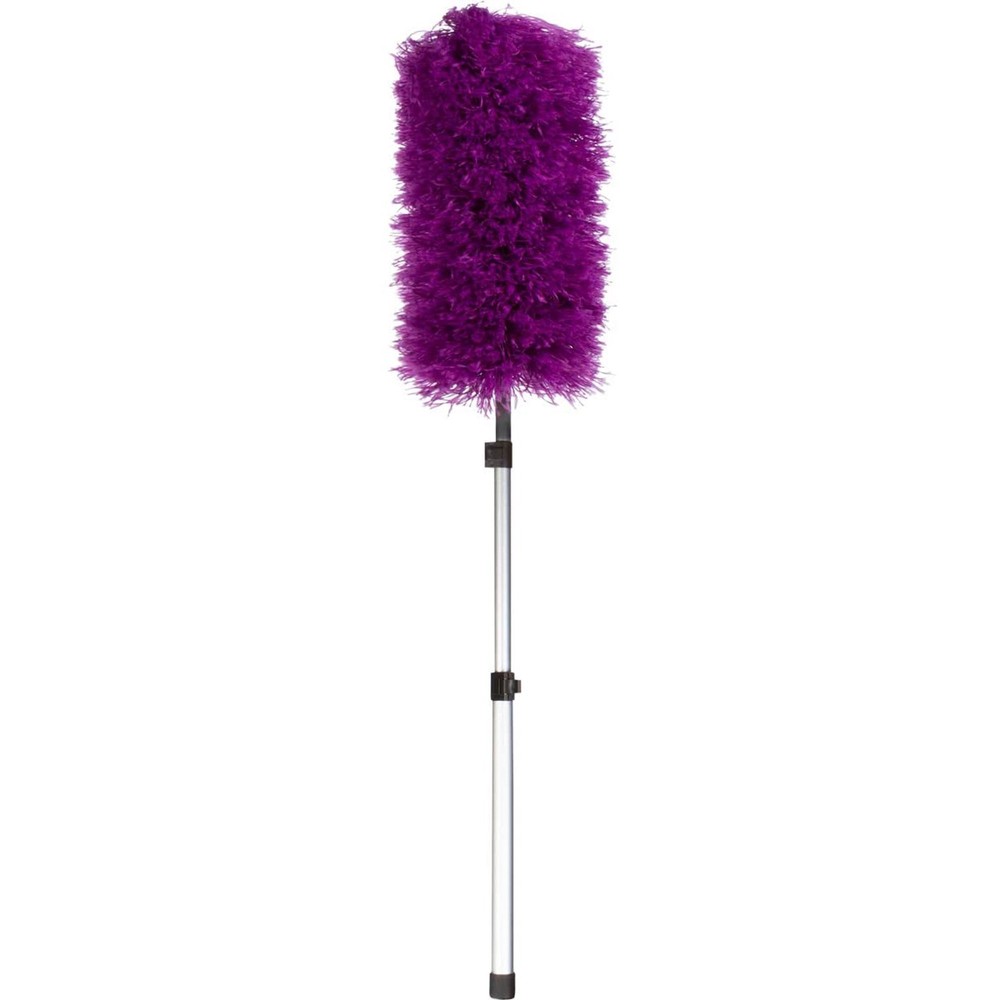 Telescopic Microfiber Duster w/ Extension Pole, Scratch Free (Purple)