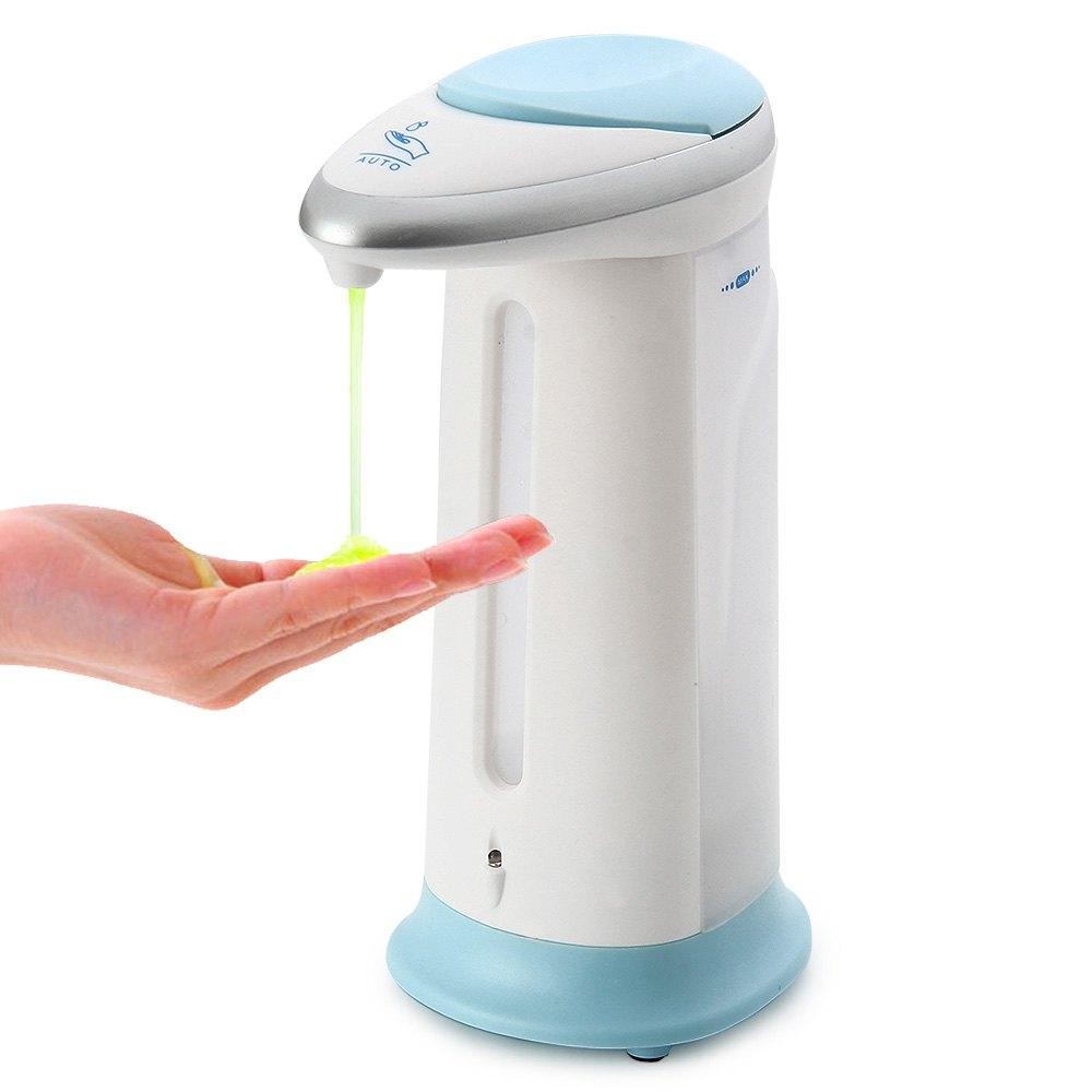 400ml Automatic Soap Dispenser Touchless IR Sensor Bathroom Kitchen ABS