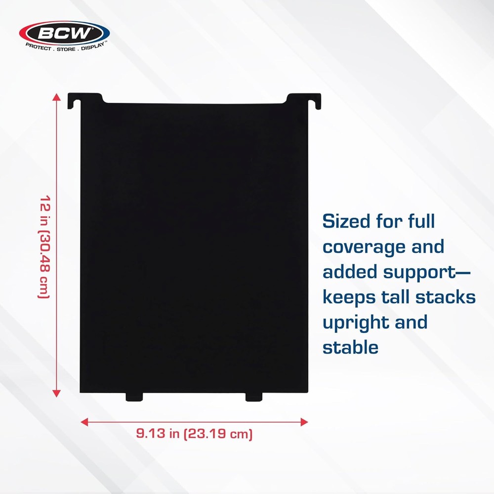 BCW Magazine Bin Partitions 3-Pack Black Plastic