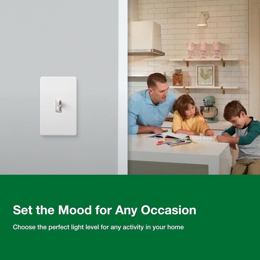 Toggle Dimmer Switch for Dimmable LED, Halogen, Incandescent