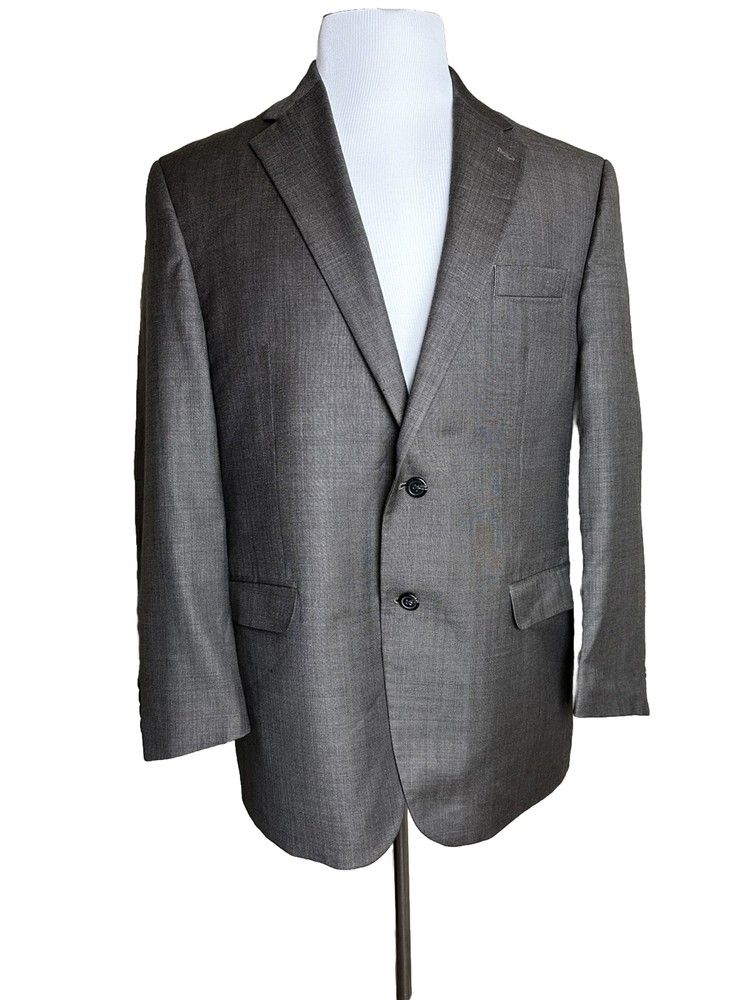 Chaps Men’s 44R Brown Wool 2 Button Notch Lapel Blazer