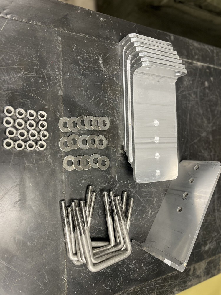 (8) 10 In Aluminum L-type Bunk Bracket Kit With Stainless Hardware
