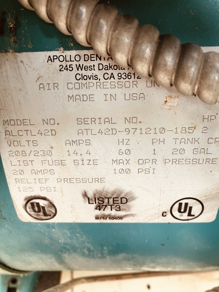 Apollo Dental air Compressor