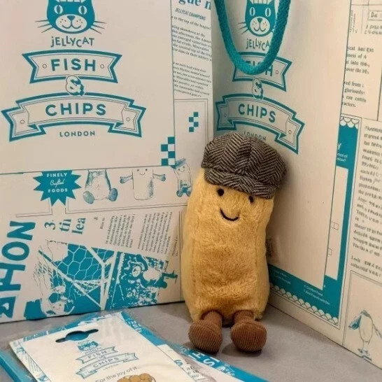 Jellycat CHARLIE Exclusive Selfridges Fish&Chips Toy-NWT+Dust Bag