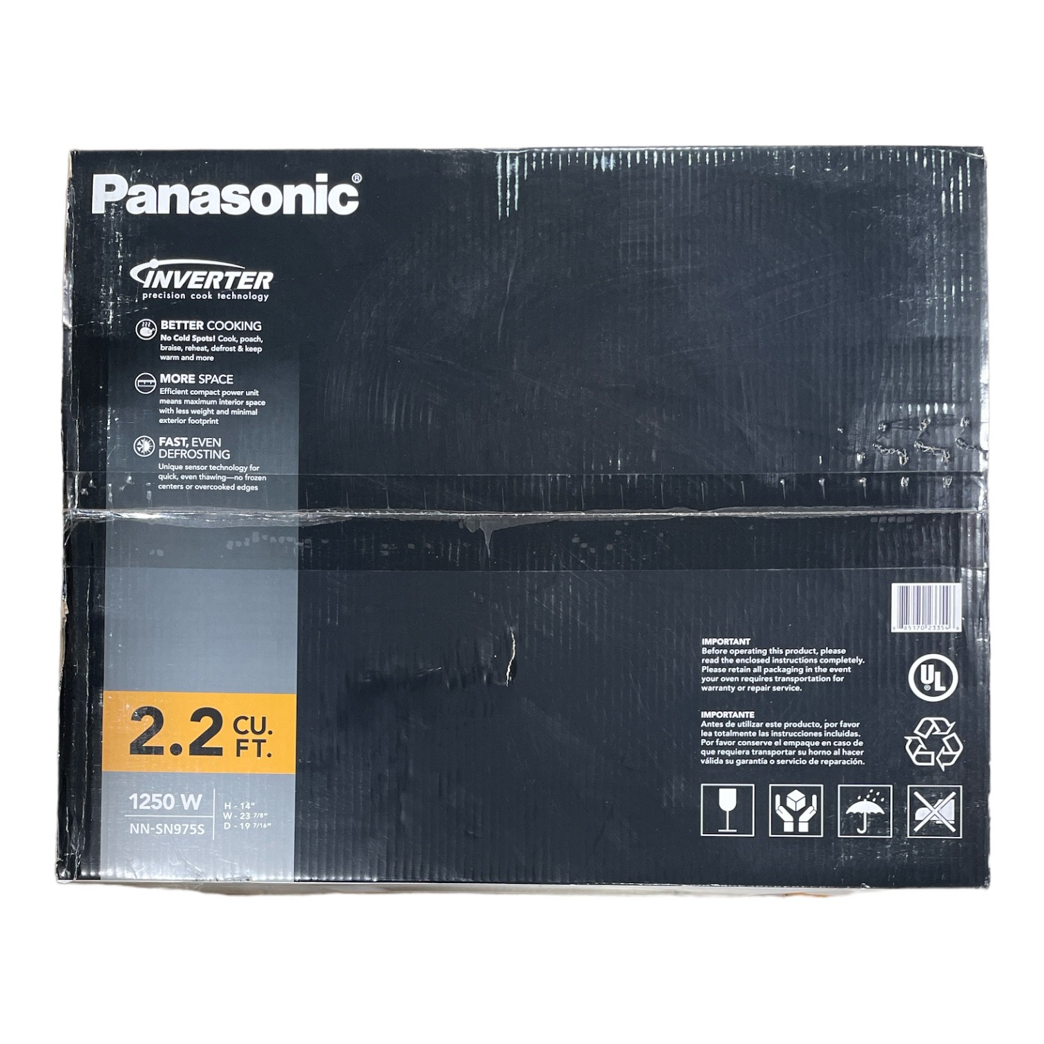 Panasonic 2.2 Stainless-Steel Microwave Oven + Inverter Technology *Open Box*