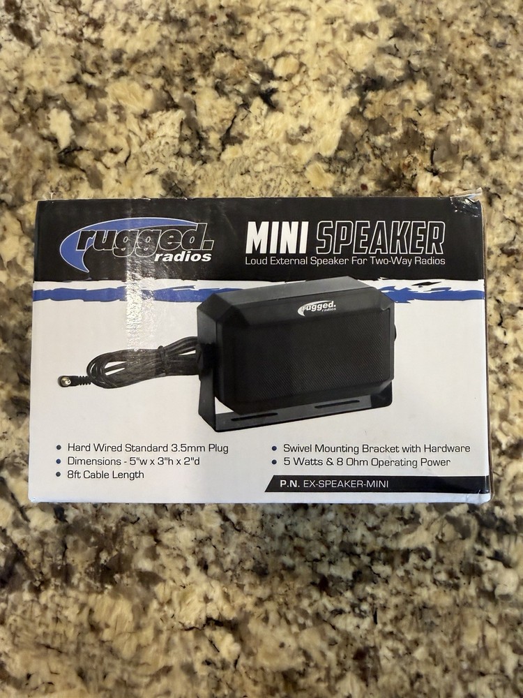 Rugged Radios Mini Speaker For Two-way Radios