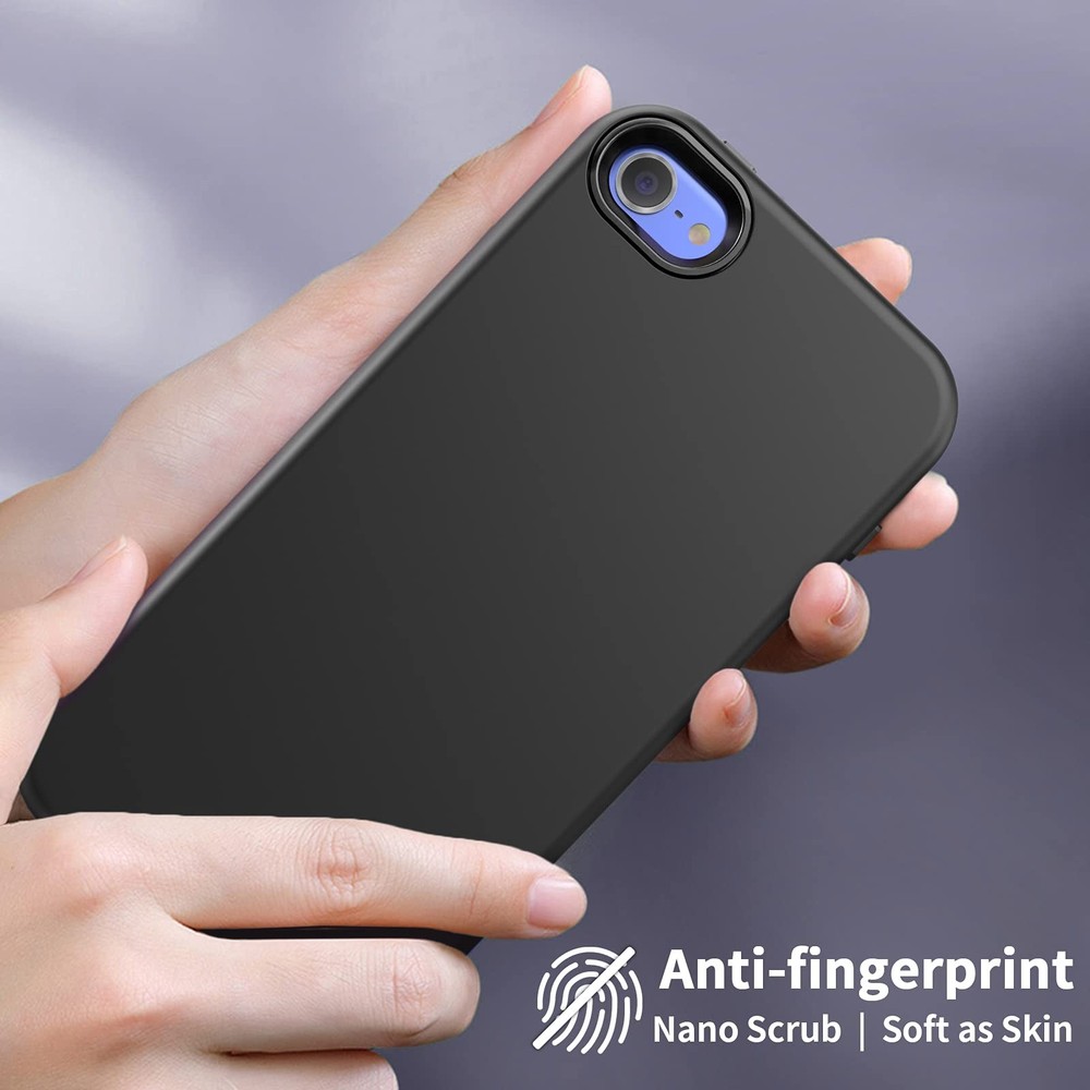 Yamink for iPod Touch 7 Case with Screen Protector,Lightweight Full Black