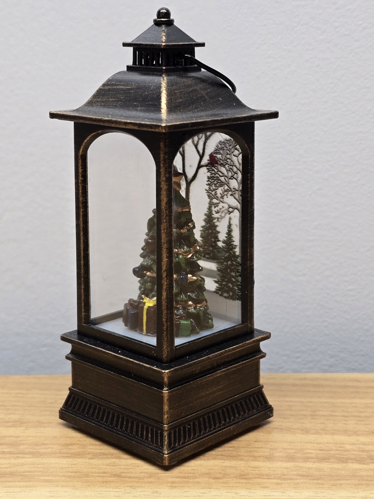 Christmas Decorations Lantern Christmas Tree Lighted Glittering Lantern 13x5x5cm