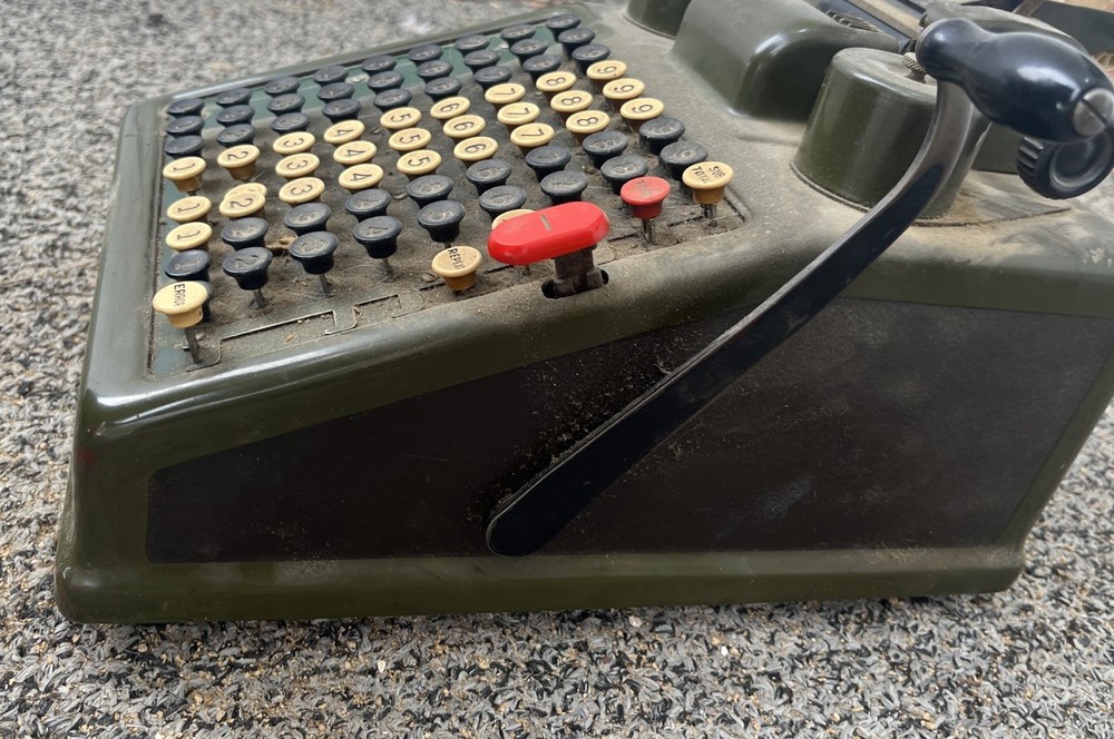 Vintage Antique Metal Burroughs Adding Machine / Register