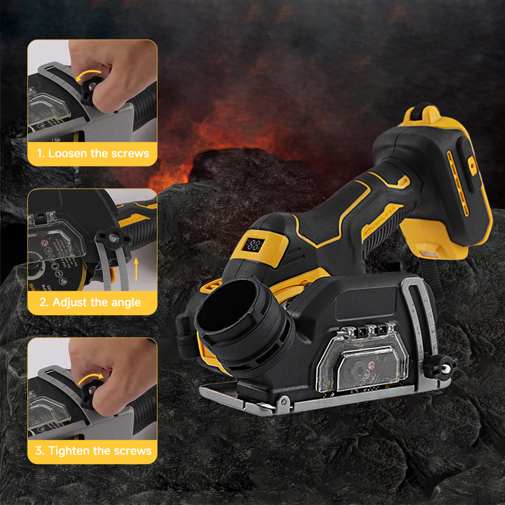 Compact 3" Electric Circular Saw - Brushless Motor, Fits DEWALT 20V/18V