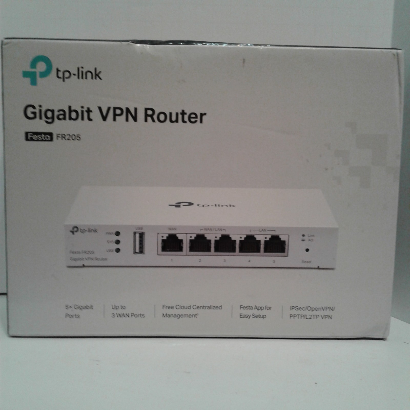 TP-Link Festa FR205, Multi-WAN Wired Router, Up to 3 Gigabit WAN Ports & One USB