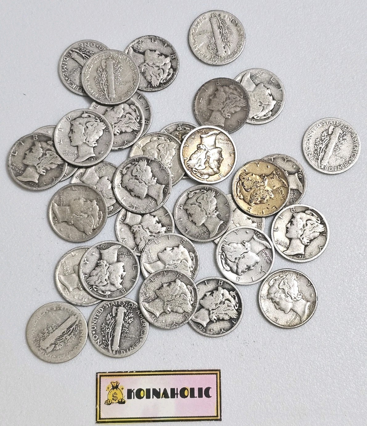 SILVER Mercury Dimes 1930's, PRICE PER Coin, Silver 🚀 🚀 🚀 Fast Ship 🚢