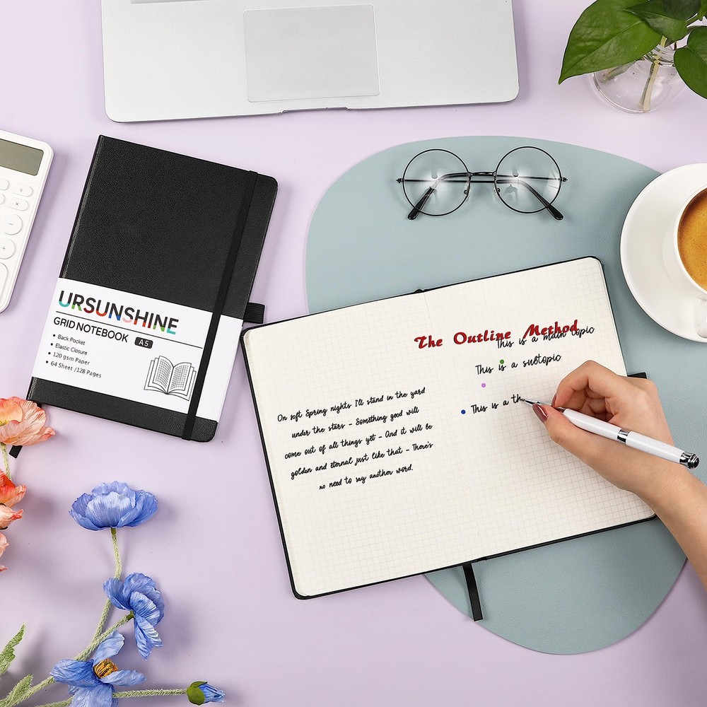 Graph Grid Paper Notebook/Journal - Classic Journal/Notebook with Grid, Black