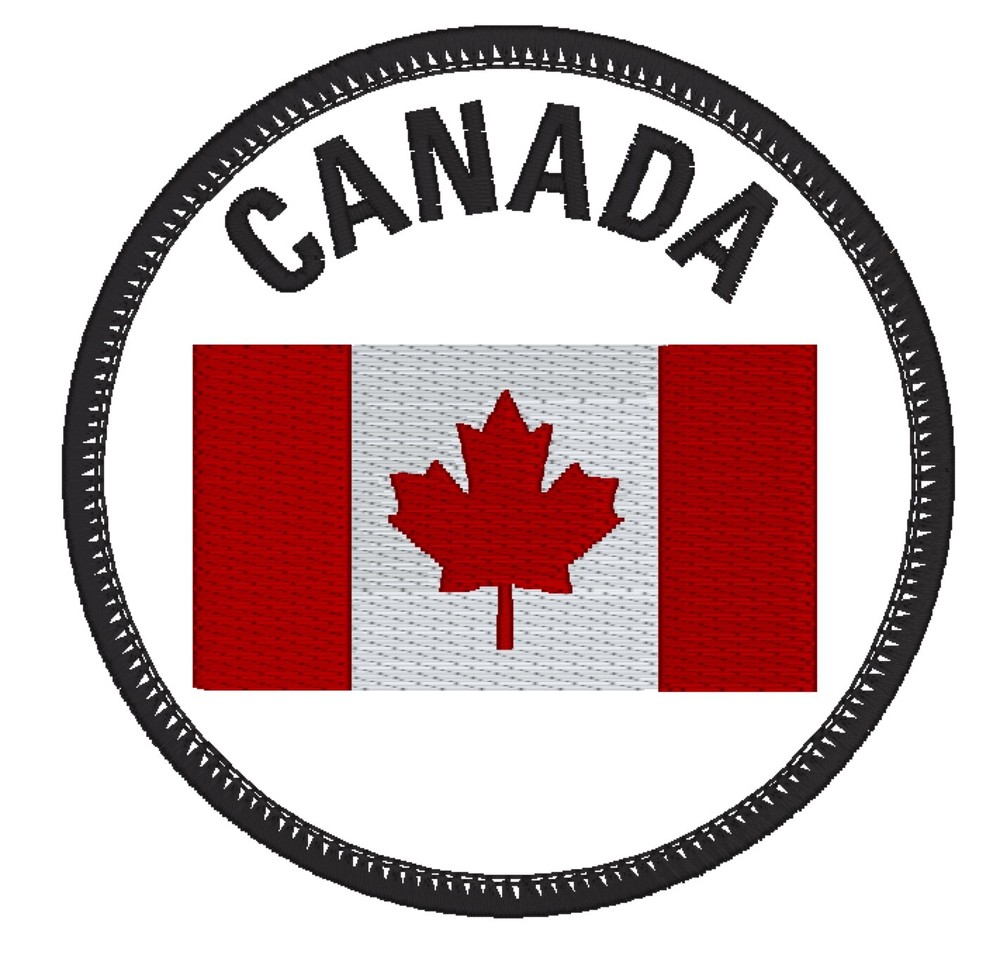 CANADA  Flag Patch — Iron On Badge Embroidered  Patch 9cm x 9cm (WORLD FLAGS 006