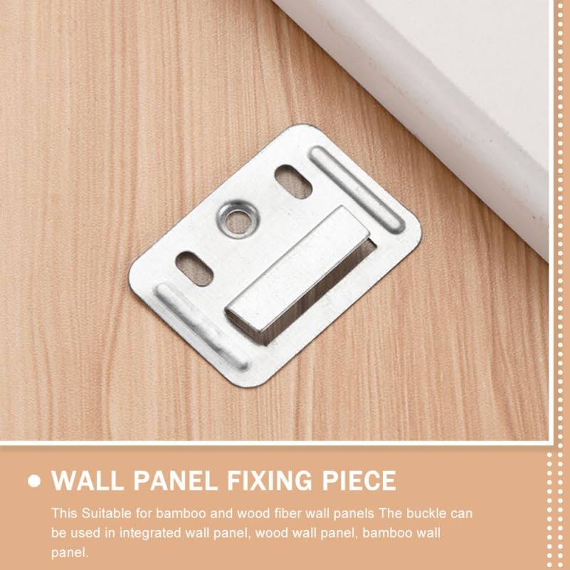 100 PCS Wall Buckle Interlocking Hanging Bracket Stainless Steel Couch Clips