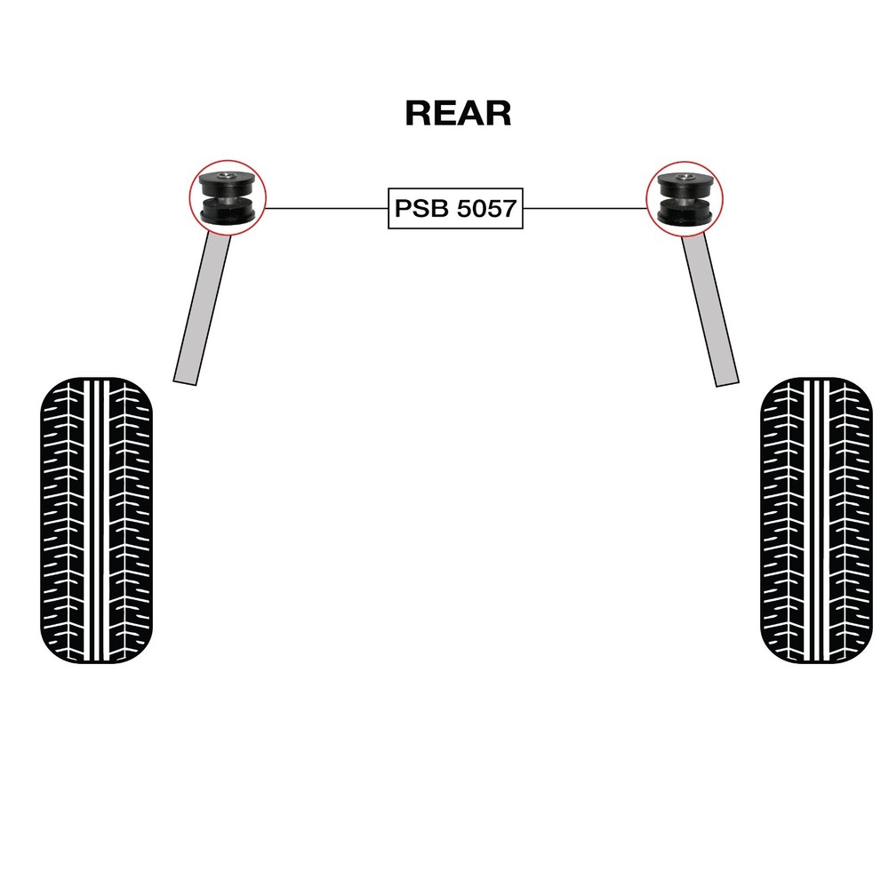 2x Lexus LS 400 (95-00) Rear Trailing Arm Polyurethane Bushing Kit