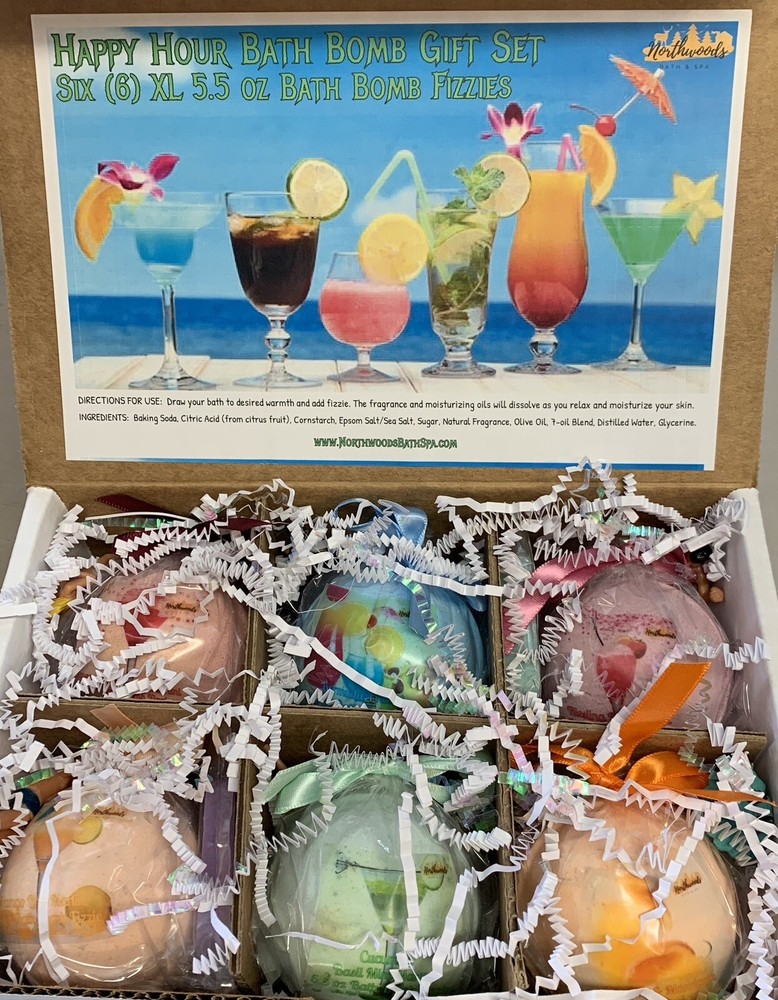 Happy Hour 6-pack Bath Bomb Gift Set