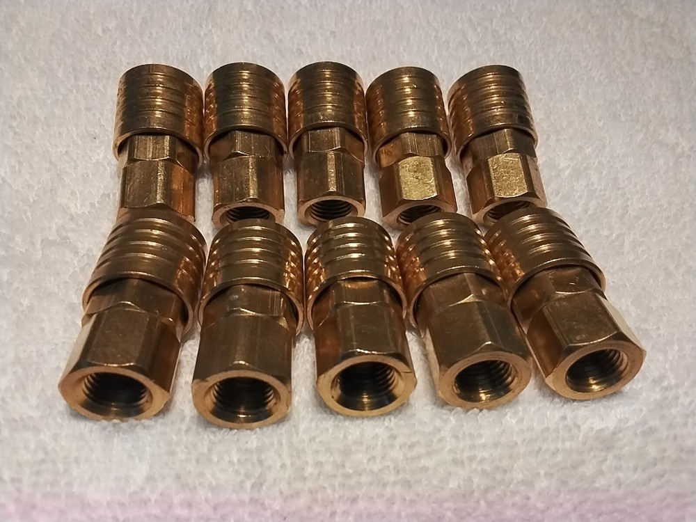 10pc  QUICK CONNECT  BRASS AIR  FITTINGS NEW