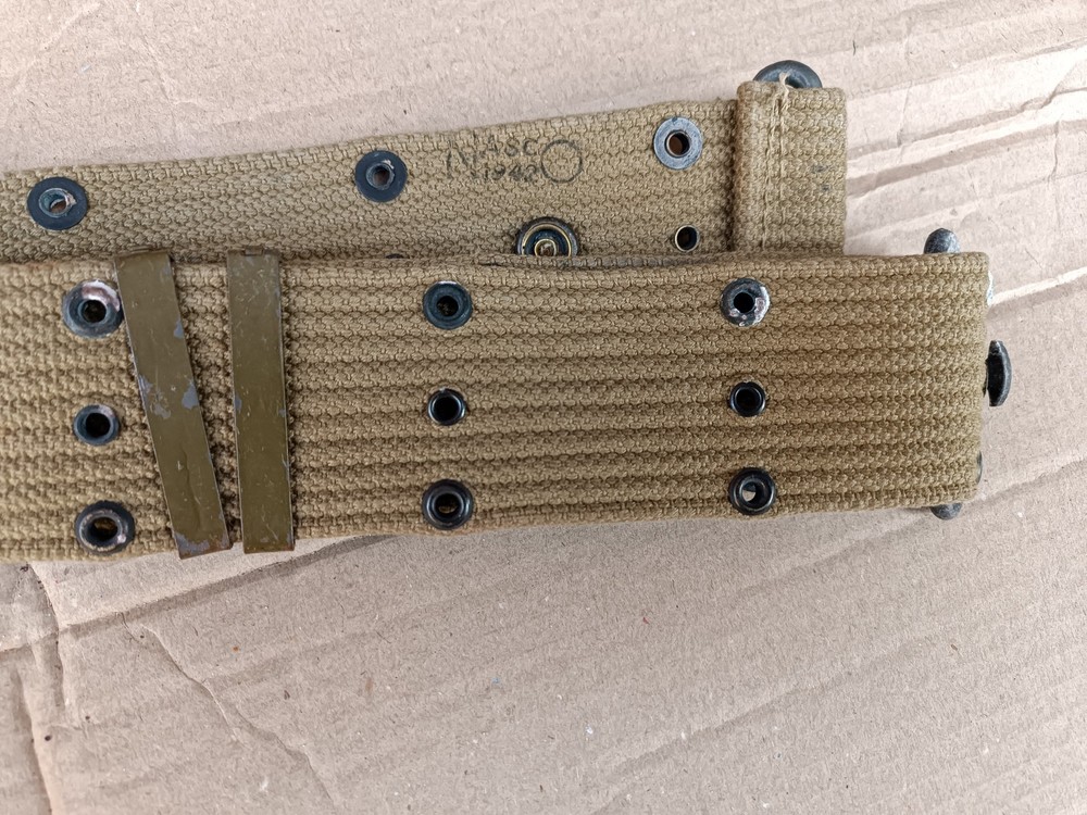 WWII WW2 Original M1936 US Army Pistol Belt dated NASCO 1942